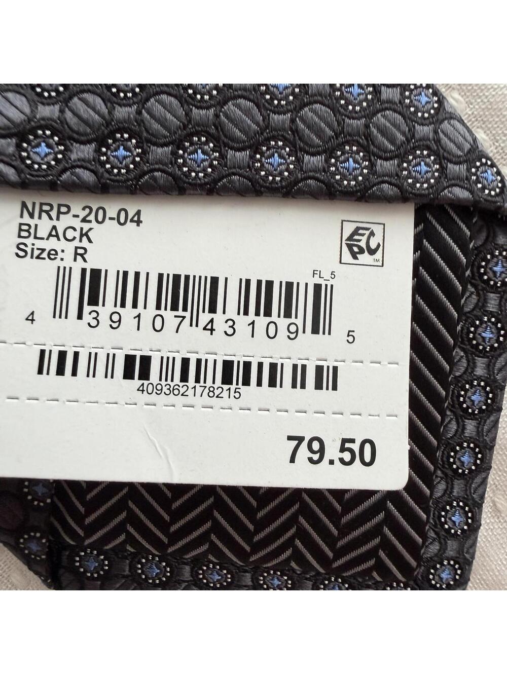 NWT Nordstrom Neat Silk Tie Formal - Black - 100% Silk $80 - Picture 4 of 5